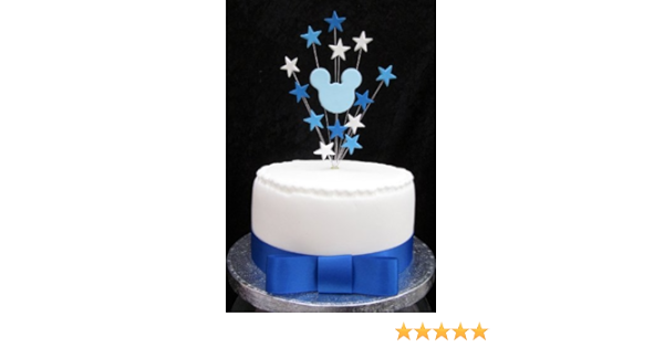 Karen S Cake Toppers Decoration De Gateau Mickey Mouse Pour Petit Gateau Ou Cupcake Bleu Blanc Amazon Fr Cuisine Et Maison