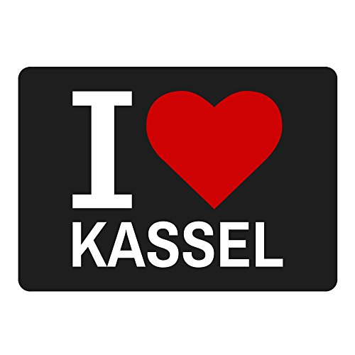 Preisvergleich Produktbild Mousepad Classic I Love Kassel schwarz