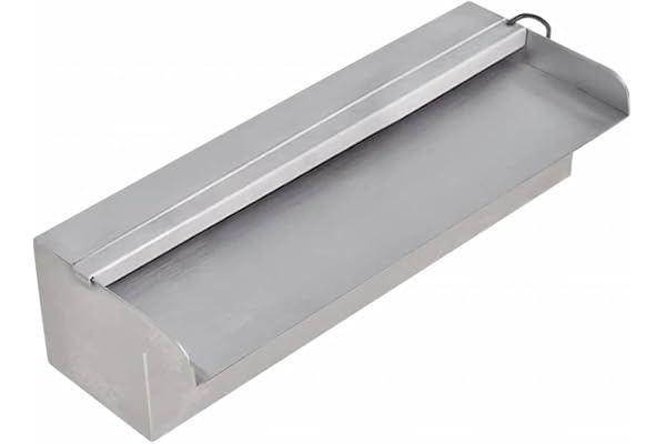 vidaXL Lame d'eau rectangulaire à LED 30 cm Acier Inoxydable pour Piscine Bassin