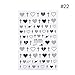 Produktbild LXYQW Nagelsticker 3D Nail Sticker Transfer Sticker Herz Bogen Blume Selbstklebende Nail Art Decals Nail Tips Dekoration