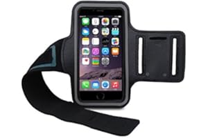 CoverKingz Sportarmband kompatibel mit iPhone 6S Plus/iPhone 6 Plus - Armtasche mit Schlüsselfach - Sport Laufarmband Handy Armband Schwarz