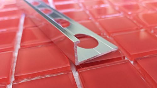 Supajet Aluminium 12mm Straight Edge Tile Trim Bright Chrome x 2.5m x 5 Lengths Free Fast DELIVERY