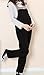 DEHANG Maternity Bib Jumpsuit Pants Sports Pocket With Zipper Size M - Black