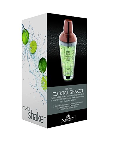 Bar Craft Boston Cocktail-Shaker, Glas, 650 ml, Kupfer-Finish - 4