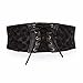 Produktbild QIER-YD Damen Gürtel Lace Bandage Schnürgürtel Gürtel elastisch Stretch Joker Rock Gürtel Schwarz