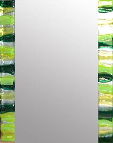 Spires Art "Emerald Ripple Rectangle" Wall-Mounted Mirrors, Multi-Colour