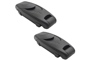 VANANA Car Seat Belt Clip, Automotive Seatbelt Adjuster Buckle, Comfort Tension Strap Positioner Lock Universal for Adults Kids Children (2 Packs, Black)