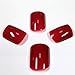 Bling Art False Nails French Manicure Red Fire me Up Full Cover Medium Tips UK