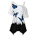 Price comparison product image Plus Size Top Women Butterfly Printing Large T-Shirt Short Sleeve Casual Tunic Top Ladies Blouse (5XL, White)