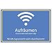 Produktbild Fun-Schild "Aufräumen muss man erst wenn das WLAN-Signal nicht mehr durchkommt!" aus PVC Hartschaum Platte 300x200 mm - 3 mm stark - Lustig - Türschild - Regenbogen