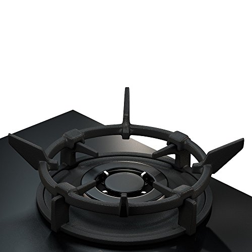 Qualität 3 Gasbrenner Gas Kochfeld / PGA 45 FIERO BK / auf schwarzem Glas / 45 cm Breit /schwarz / WOK Brenner / automatische Druckzündung / autark / Multigas / Flüssiggas - 2