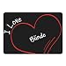 Produktbild Multifanshop Mousepad Modern I Love Bünde schwarz - Lustig Witzig Sprüche Party Computer Mauspad