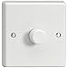 Produktbild Varilight - 1 Gang 1 or 2 Way 400 Watt Push on/Push off Standard Dimmer Switch Classic White Plastic w - HQ3W by Varilight