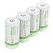 Produktbild BAKTH Baby C Akkubatterien 5000mAh NiMH wiederaufladbar Akkus mit geringer Selbstentladung & Lange Lebensdauer, Hochleistungsakkus für Haushaltsgeräte (4 Stück)