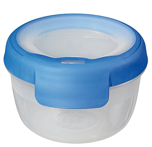 Curver 00018-082-00 Runde Frischhaltedose New Grand Chef, 0,25 L, transparent / blau