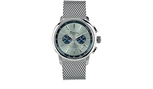 Mondia italy 1946 crono orologio Uomo Analogico Al quarzo con cinturino in  Acciaio INOX MI744-2BM : Amazon.it: Orologi
