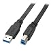 Produktbild LINDY 31450 Flachband-Kabel Typ A auf B (1m, USB 3.0) schwarz