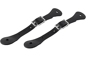 Namvo 2 correas de espolón de cuero con hebilla de aleación occidental para caballo espolón equitación equipo de seguridad