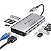 Produktbild USB C-Hub, Typ C-Hub mit 4K-HDMI-Adapter, 4 USB 3.0-Ports mit 5,0 Gbit / s, USB C-Stromversorgungsanschluss, SD / TF-Kartenleser und Gigabit-Ethernet-Anschluss, Aluminium-Hub für MacBook Pro (Grey)