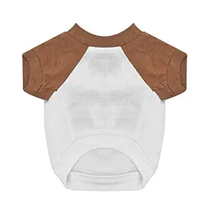 Warner Brothers Scooby Doo Ruh Roh Dog T Shirt, Size Medium | Soft Dog T-Shirt for All Dogs in White, Brown, and Blue | Machine Washable Pullover Dog Shirt, Light Weight and Semi-Stretch