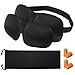 Produktbild OMORC 3D Schlafmaske Augenmaske mit zwei Paaren Ohrenstöpsel und Tasche, 2-Pack
