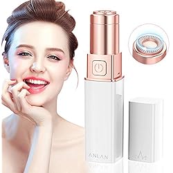 Épilateur Visage Femme, ANLAN Rasoir Electrique Femme Indolore Portable Imperméable pour Sourcils, Nez, Joues, Main, Aisselles, Bikinit, Pied, Corps