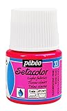 Textura ligera PEBEO Setacolor - Bote de Pintura para Telas Ligeras (45 ml), Color Rosa Fluorescente