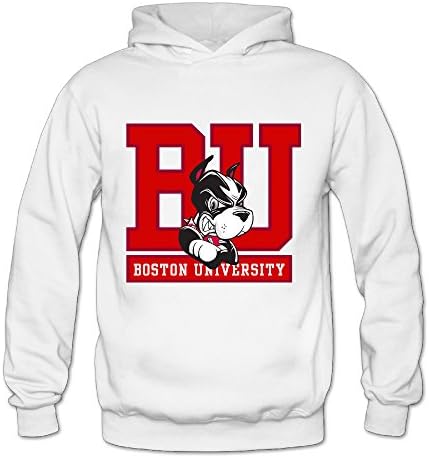 MYKKI Boston University Terriers Women's Cool Long Sleeve Hoodie White -  Black - 