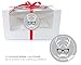 Produktbild 12 CUPCAKE PATISSERIE BIO BOXEN + 24 AUFKLEBER: 12 Boxen Sichtfenster Aufbewahrungsbox • 24 Sticker HIPSTER HIRSCH GRAU • Flach liegend geliefert faltbar • L 13cm x B 11cm x H 8cm