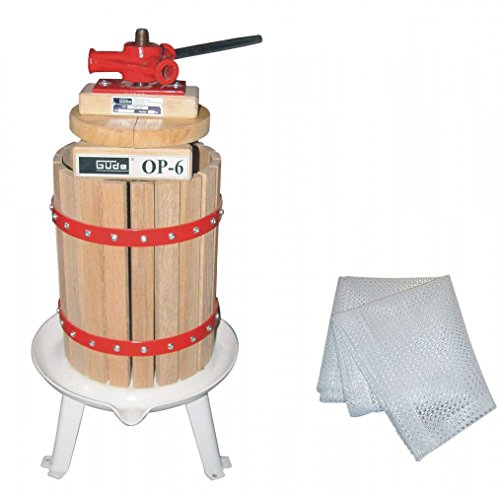GÜDE Obstpresse Saftpresse Weinpresse Obstmühle Fruchtpresse Beerenpresse OP 6 inkl. Presstuch