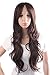 MapofBeauty Sexy Women's Carve Long Curly Wave Wig (Dark Brown)