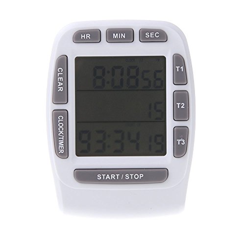 LCD digitaler Alarm – TOOGOO (R) LCD Digitaler Alarm Timer mit Triple Display 3-Line Timer Countdown Stoppuhr - 2