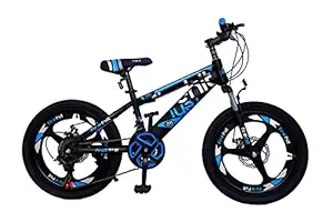 ACTINO FIRE HIT 20T Unisex Cycle for Kids with Mag Alloy Wheels (21-Speed Shimano Gears) (Dual Disk Brake) (Front Suspension)