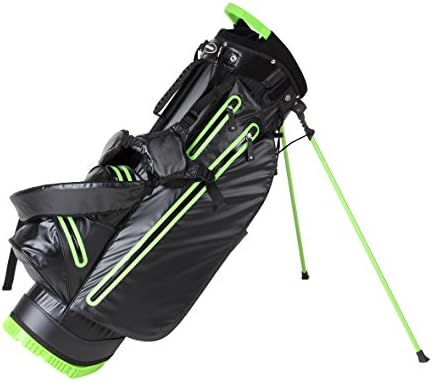 ULTRA LITE WATERPROOF GOLF STAND BAG DRY POCKETS LIFT HANDLE ONLY 4.4 LBS! 4 COLORS AVAILABLE (Black/Green)