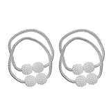 2 Paar (4 Stück) Magnetic Pearl Ball Vorhang Raffhalter Classic European Holder Holdback, um schöne Ergänzung zu Ihrem Vorhang zu schaffen.