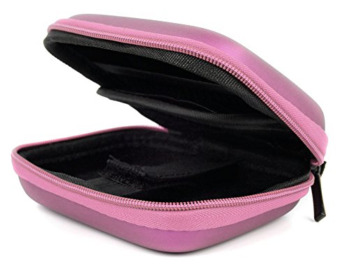 Etui housse rigide rose pour Nikon Coolpix A300 appareil photo compact - mousqueton amovible  par DURAGADGET