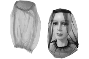 BESMRPG Midge Head Net Black Anti-Mosquito Hat Protecting Face Midge Net Head Cover,Camping Bug Netting,Foldable Insect Mesh Clothing Accessory,Adults Portable Protection Visible Veil for Hiking,Outdoor Sport