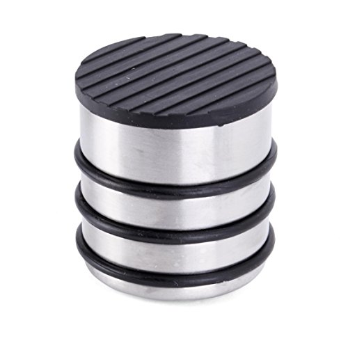Oxid7 Türstopper Extra GROß + SCHWER ca. 9x9cm im Durchmesser + 1,2kg schwer Edelstahl- Türpuffer 7,5cm Höhe Tür Halter für schwere Türen - 1 Stück