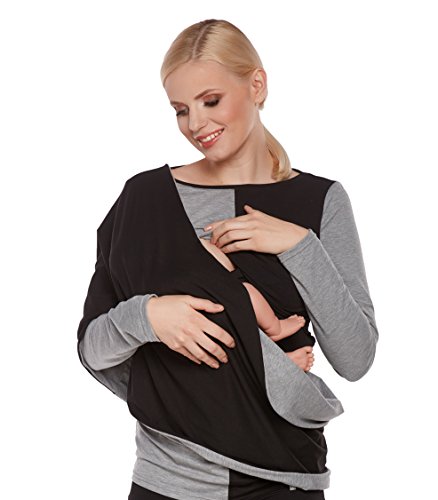 be! Mama 2in1 Stillschal WRAP SOUL aus Baumwolle, Stilltuch für diskretes Stillen, Halstuch, Wendeschal – Farbauswahl - 2