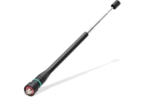 ABBREE AR-775 - Antenna telescopica SMA-Femmina VHF UHF 144/430 MHz Dual Band per Baofeng UV-5R UV-82 UV-9R BF-888S BF-F8HP Ham radio bidirezionale