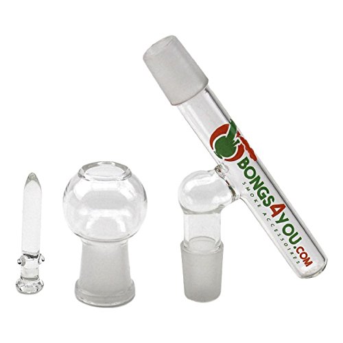 Oil Connector für alle Glas Bongs Schliff 18,8 (NS19) Dabbing, Oil, Waxx – Aufsatz für Glasbongs - 2