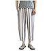 Produktbild Herren Leinenhosen mit Gummizug Kordelzug Casual Lose Hose,WQIANGHZI Pants Männer Sommer Casual Pluderhosen Jogger Hosen Fitness Hosen Leinen Lose Hosen
