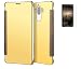Produktbild Huawei Mate 9(2016) Smart Case Hülle mit Panzerglas,ISENPENK Ultra Slim Electroplate Überzug Spiegel TPU+PC(PU Leder Verbinden) Leder Case,Original Flip Bookstyle Wasserdicht Shockproof Anti Slip Protection Stoßfest Leder Tasche,Clear Durchsichtig Transparent Frontabdeckung Outdoor Stoßdämpfend Plating Mirror Schutzhülle Handyhülle für Huawei Mate 9(2016) 5.9Zoll-[gold]+Panzerglas/Schutzfoile/Scutzglas