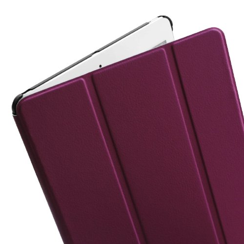 Invero® Premium Leder Smart Cover Case Schutzhülle Etui Tasche für Apple Ipad Air / Ipad 5 5th Gen mit Rückenschutz und Unterstützt Sleep / Wake Funktion umfasst Displayschutzfolie & Stylus (Lila / Purple) - 9