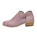 Produktbild Stiefel Damen, LANSKIRT Stiefeletten Frauen Klassische Stiefel mit Blockabsatz Ankle Boots Mode Frauen Stiefel Round Toe Stiefel Klassische Freizeitschuhe