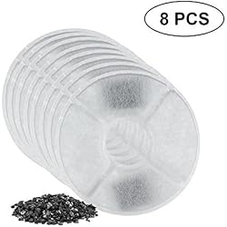 8pcs Fontaine à Eau de Filtre à Charbon Actif pour Chat et Chien