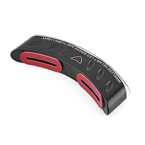 Qiilu 12V Sans Fil LED Moteur Moto Casque Clignotant De Frein Lumière de Sécurité Lumière