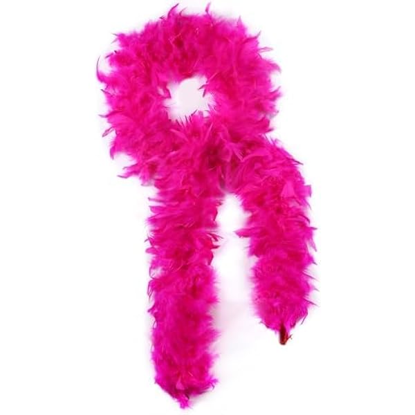 Boa De Plumas De Pavo Real De 2 Metros Con Gafas De Corazón – Accesorio De Fiesta, Disfraz Y Carnaval, Suave Y Elegante