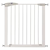 Munchkin Shure Shut Axis Türschutzgitter mit Druckbefestigung ohne zu Bohren-Weiss-Verstellbreite 76cm bis 82cm, maximum 117cm mit Verlängerung