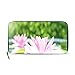 Produktbild Rosa Lotus Blume Wasserpflanze Wilde Lange Passport Clutch Geldbörsen Reißverschluss Geldbörse Tasche Handtasche Geld Organizer Tasche Kreditkarteninhaber Dame Frauen Mädchen Männer Reise Geschenk